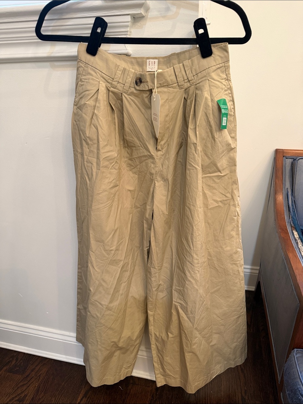 GAP Doen Wide Leg Khaki Trousers - Beige